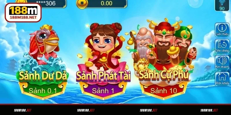 Cách chơi 3 Gods Fishing 188M cơ bản