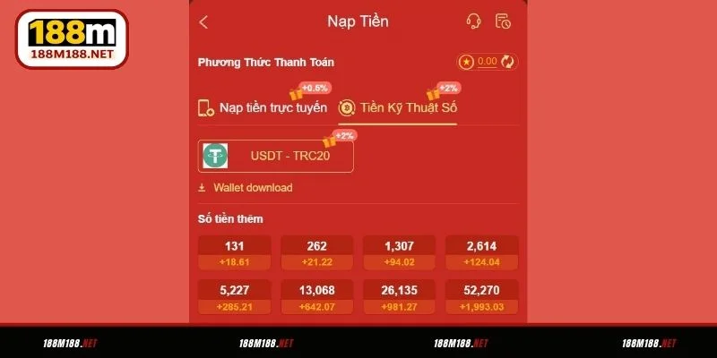 Giao dịch qua tiền kỹ thuật số trên 188M